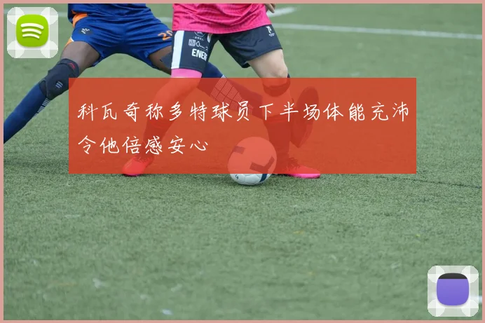 科瓦奇称多特球员下半场体能充沛令他倍感安心